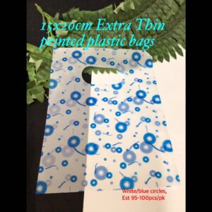 15x20cm Extra Thin Printed Plastic bags (est 95-100pcs)