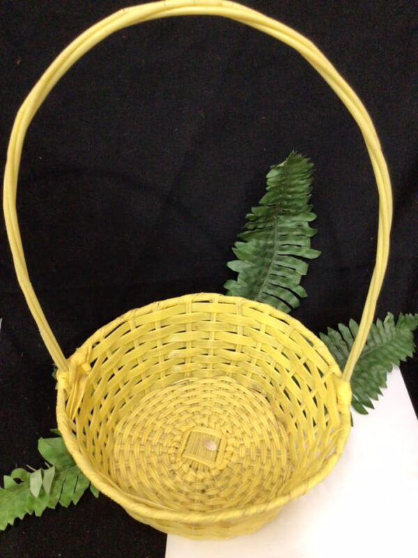 Yellow Plastic Easter Basket (8.5-9") - Image 2