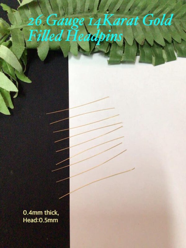 26gauge 14karat 2" Gold Filled headpins