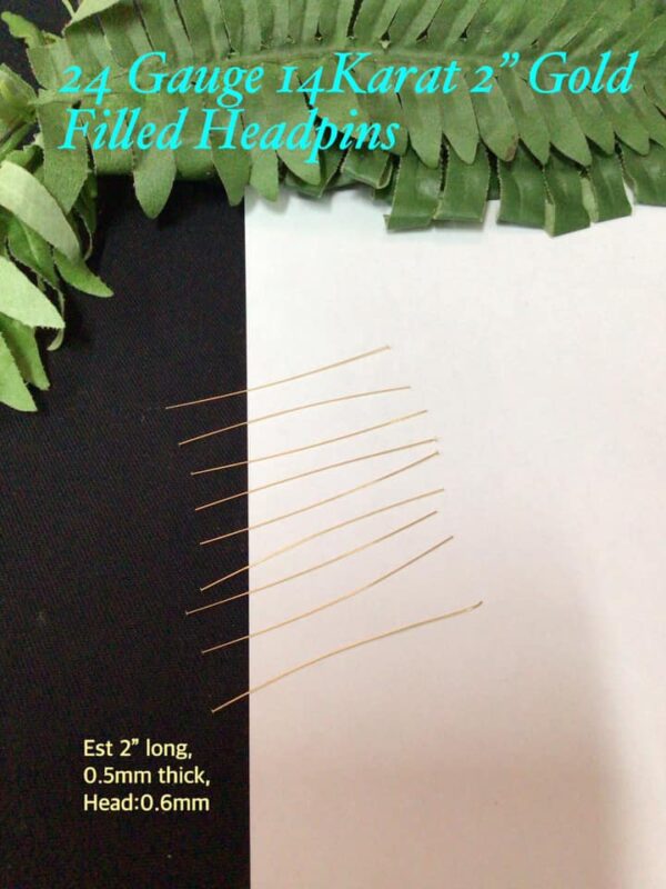 24gauge 14karat 2" Gold Filled headpins