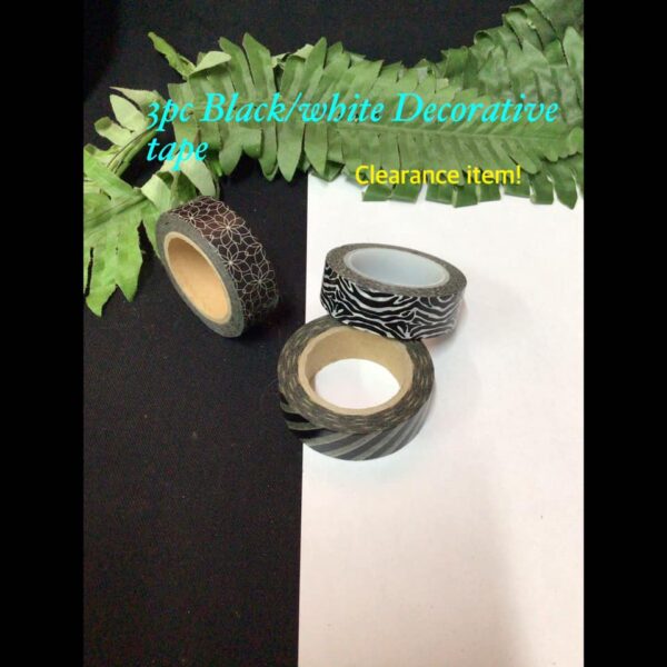 3pc Black/White Decorative Tape 30% OFF!