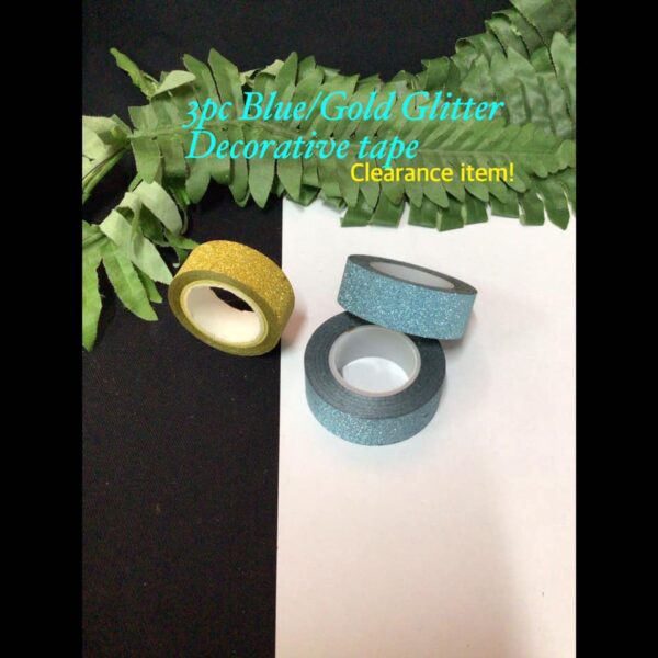 3pc Blue/Gold Decorative Tape 30% OFF!