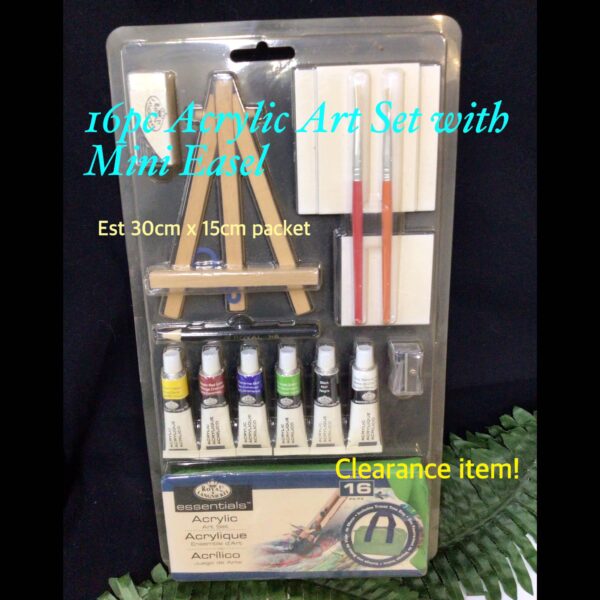 16pc Acrylic Art Set with Mini Easel