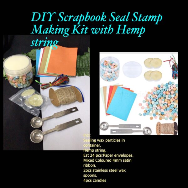 DIY Scrapbook Seal Stamp Making Kit with Hemp string