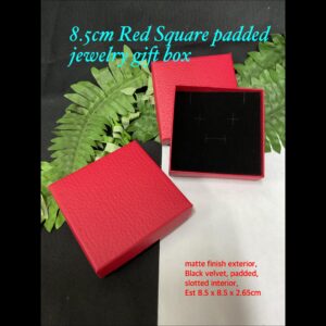 8.5cm Red Square Padded Jewelry gift boxes
