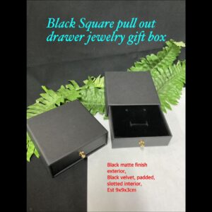 9cm Black Square Pull out Drawer Jewelry gift boxes