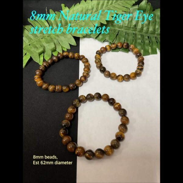 8mm Natural Tiger eye stretch bracelets