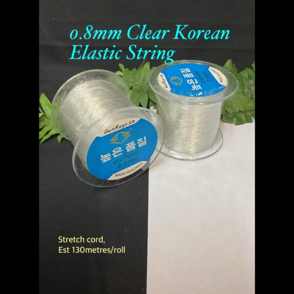 0.8mm Clear Korean Elastic String (est 130metres) 20% off!