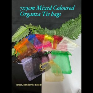 7x9cm Mixed organza tie bags (10pcs)