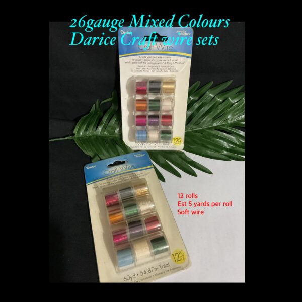 26gauge Mixed Colours Darice Craft Wire sets (12 rolls) 30% off!