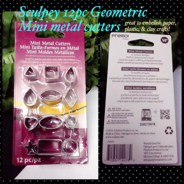 Sculpey 22pc Geometric Mini metal cutters 20% off!