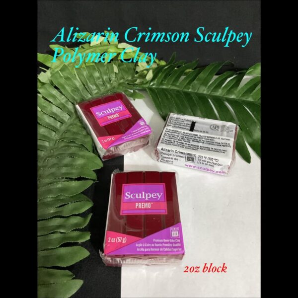 Alizarin Crimson Sculpey Premo clay (2oz)