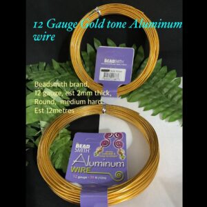 12 Gauge Gold Tone Aluminum wire (12metres)