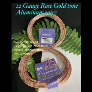 12 Gauge Rose Gold Tone Aluminum wire (12metres)