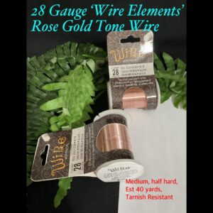 28gauge ‘Wire Elements’ Tarnish resistant Rose Gold tone wire (est 40yards)