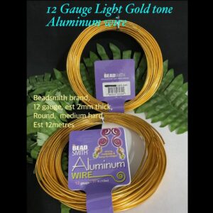 12 Gauge Light Gold Tone Aluminum wire (12metres)