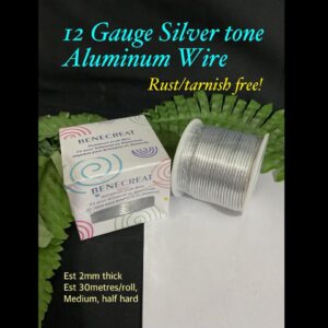 12gauge Silver Tone Aluminum wire (est 30metres)
