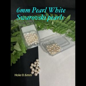 6mm Pearl White Swarovski Pearls (10pcs)