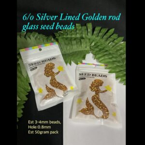 6/0 Silver Lined Golden Rod Glass seed beads (est 50grams)