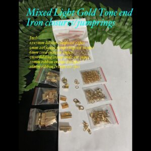 Mixed Light Gold Tone Iron End Closures/jumprings