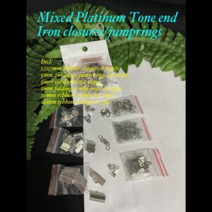 Mixed Platinum Tone Iron End Closures/jumprings