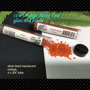 11/0 Orange Silver Lined 'Ming Tree' glass seed beads (est 2000pcs) 30% off!