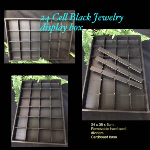 35cm 24 Cell Black Jewelry display box 30% off !