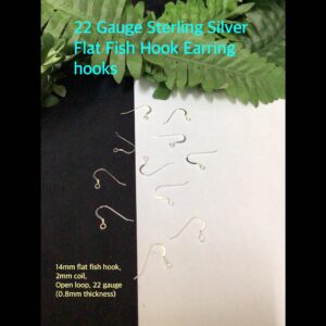 22gauge 14mm Sterling silver earring hooks (pair) 30% off !