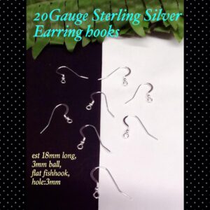 20gauge 18mm Sterling silver earring hooks (pr) 30% off !