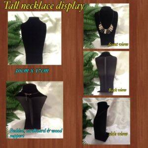 30cm Black Velveteen Slim Necklace Display 10% off until 20th July 2025!