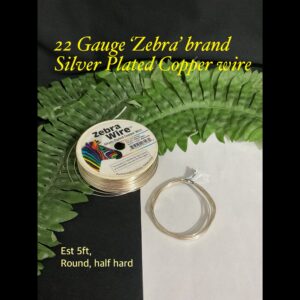 22Gauge 'Zebra' Silver plated copper wire (est 5ft) Clearance item!