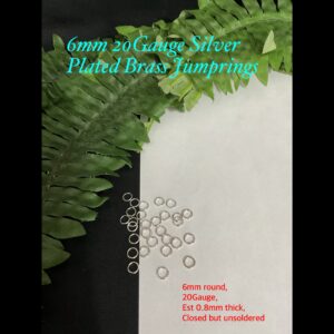 6mm 20gauge Silver Plated Brass Jumprings (est 20pcs) 30% off until 10Jul25!