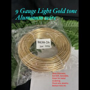 9 gauge Light Gold Tone Aluminum wire