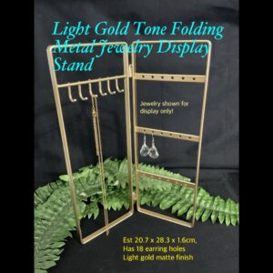 Light Gold Tone Folding Metal Jewelry Display stand 10% OFF !!