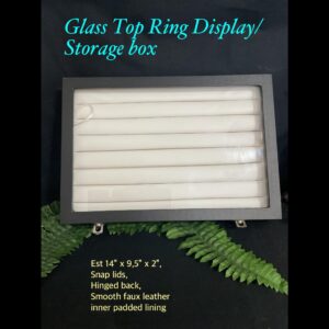 Glass Top Ring Display/Storage box 30% OFF !!