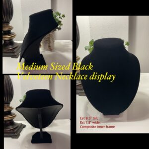 Medium Sized Black Velveteen Necklace Display 10% off until 20th July 2025!