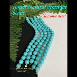 10mm Natural gemstone beads (est 19-20pcs) 30% off!
