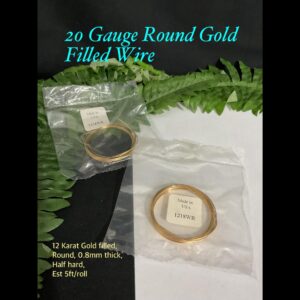 20 gauge 12 Karat Gold Filled Wire (#1218, est 5ft)