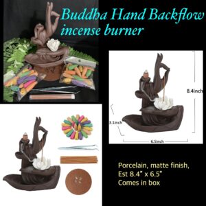 8.4" Buddha Vitarka Backflow Incense Burner