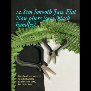 12.8cm Smooth Flat Nose pliers (grey/black handle)