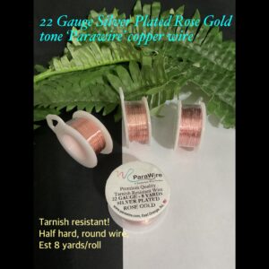 22 Gauge Silver Plated Rose Gold tone 'Parawire' copper wire (est 8yards) 10% off!