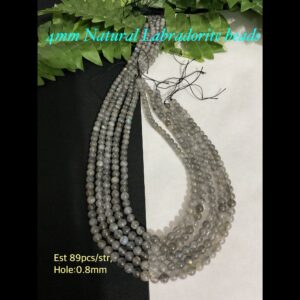 4mm Natural Labradorite beads (est 89pcs)