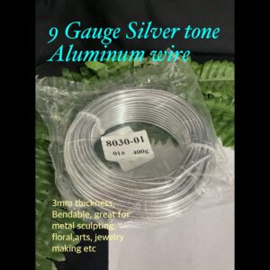 9 gauge Silver Tone Aluminum wire (est 63ft) 10% off !