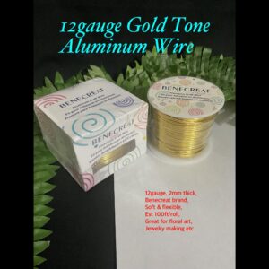 12gauge Gold Tone Aluminum wire (est 100ft)