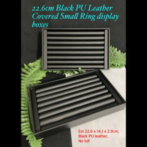 22.6cm Black PU leather Covered Small Ring Display Boxes