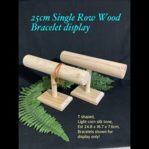 25cm Single Row Wood Bracelet Display