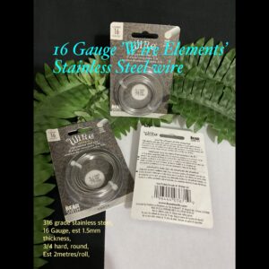 16 gauge 'Wire Elements' Stainless Steel wire (est 2metres)