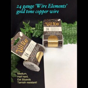 24gauge ‘Wire Elements’ Tarnish resistant gold tone wire (2rolls)