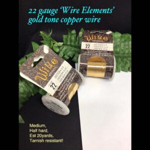 22gauge ‘Wire Elements’ Tarnish resistant gold tone wire (label)