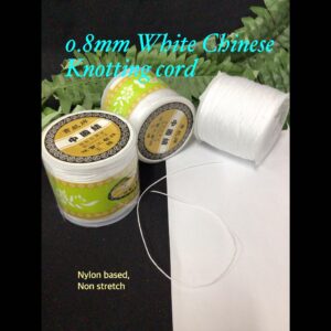 0.8mm White Chinese Knotting cord ( (est 100metres))